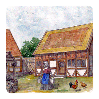 Kungsstugan - Under det Skånska kriget 1676-1679 rider den svenske kungen Carl XI till Åhus och gömer sig i Kungsstugan.