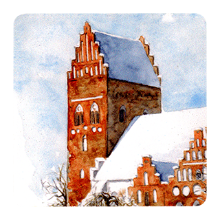 S:t Maria kyrka - Under 1100-talet färdigställs de första delarna av Åhus S:t Maria kyrka. 